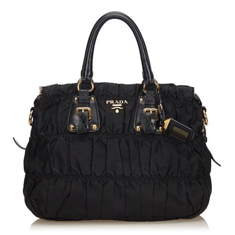 prada black nylon top handle bag|prada satchel handbag.